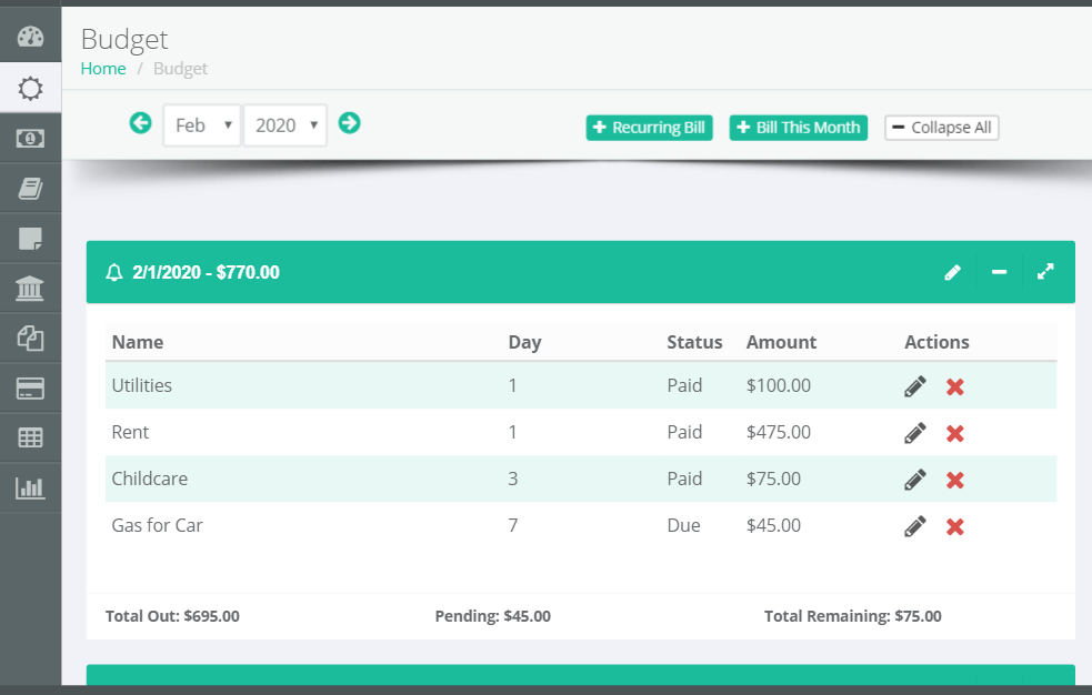 budget divvy my dollars